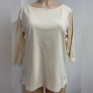 L.L. Bean Women's Cream Top Size Large